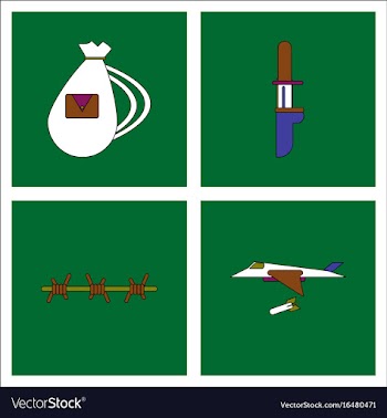 Set of war gagets in color sets on backgrounds vector image