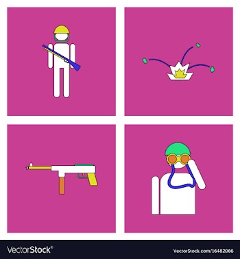 Set of war gagets in color sets on backgrounds vector image