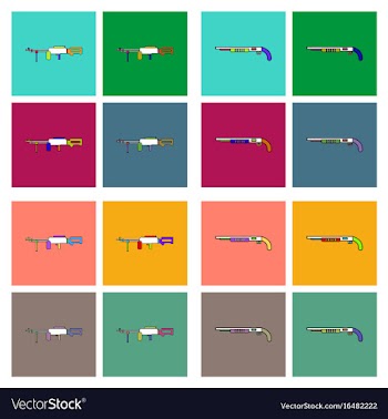 Set of war gagets in color sets on backgrounds vector image