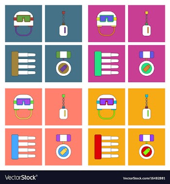 Set of war gagets in color sets on backgrounds vector image