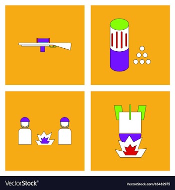 Set of war gagets in color sets on backgrounds vector image