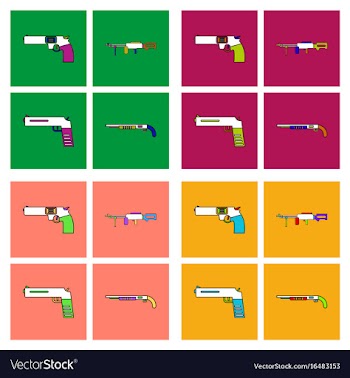 Set of war gagets in color sets on backgrounds vector image