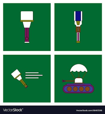 Set of war gagets in color sets on backgrounds vector image