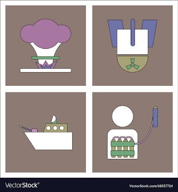 Set of war gagets in color sets on backgrounds vector image
