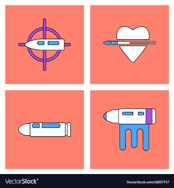 Set of war gagets in color sets on backgrounds vector image