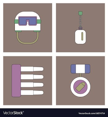 Set of war gagets in color sets on backgrounds vector image