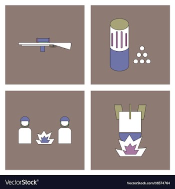 Set of war gagets in color sets on backgrounds vector image