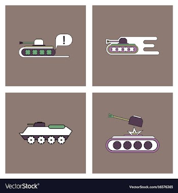 Set of war gagets in color sets on backgrounds vector image