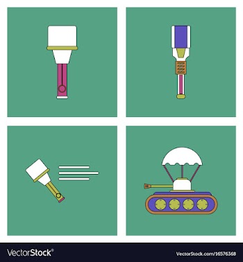 Set of war gagets in color sets on backgrounds vector image