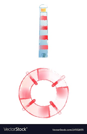 Set of watercolor seaweed corals and stones vector image