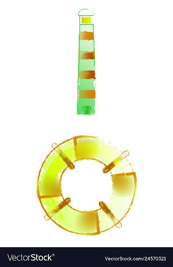 Set of watercolor seaweed corals and stones vector image