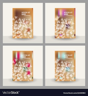 Set of website header or banner vector image