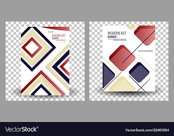 Set of website header or banner vector image