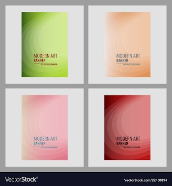 Set of website header or banner vector image