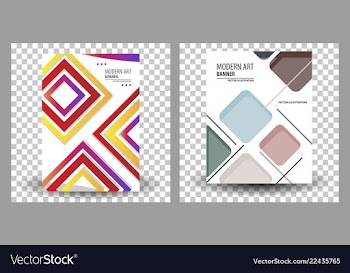 Set of website header or banner vector image