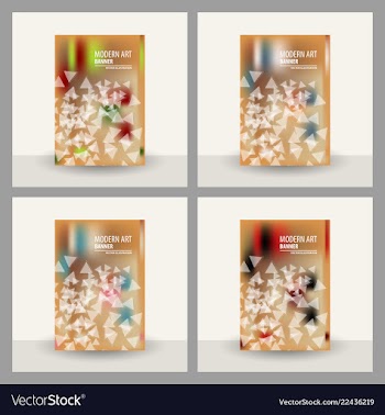 Set of website header or banner vector image