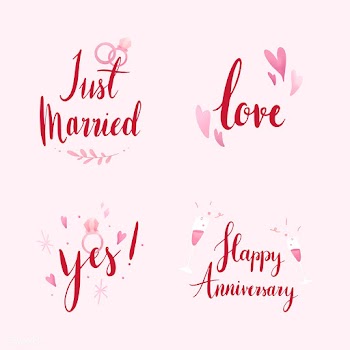 Set of wedding and love typography vectors | Free stock vector - 511755