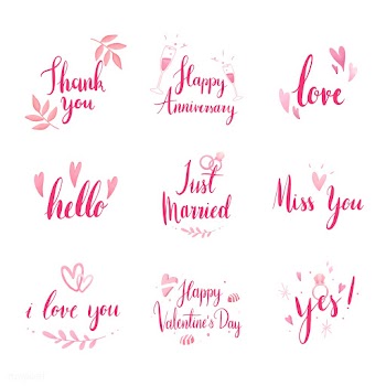 Set of wedding and love typography vectors | Free stock vector - 511778