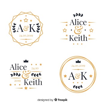 Set of wedding monogram logos Free Vector