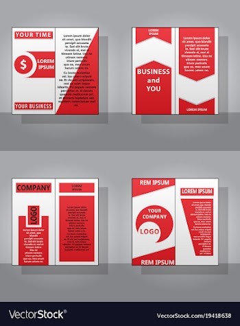 Set of white business brochure and leaflet flyer vector image