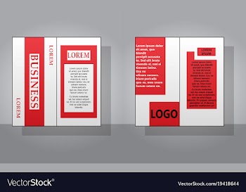 Set of white business brochure and leaflet flyer vector image