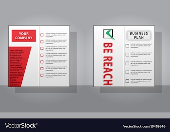 Set of white business brochure and leaflet flyer vector image