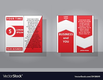 Set of white business brochure and leaflet flyer vector image