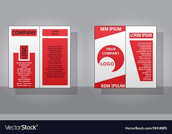 Set of white business brochure and leaflet flyer vector image