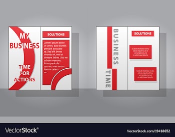 Set of white business brochure and leaflet flyer vector image