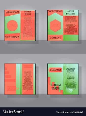 Set of white business brochure and leaflet flyer vector image