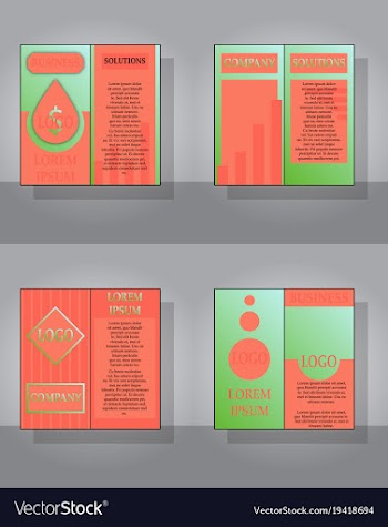 Set of white business brochure and leaflet flyer vector image