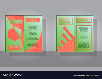 Set of white business brochure and leaflet flyer vector image