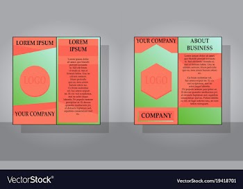 Set of white business brochure and leaflet flyer vector image