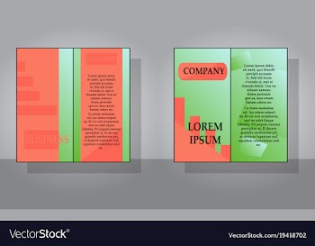 Set of white business brochure and leaflet flyer vector image