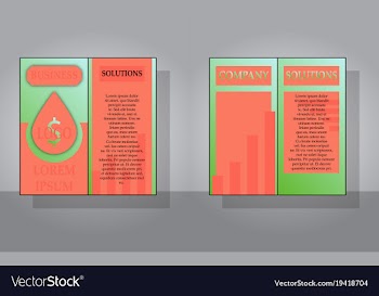 Set of white business brochure and leaflet flyer vector image