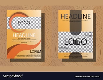Set of white business brochure and leaflet flyer vector image