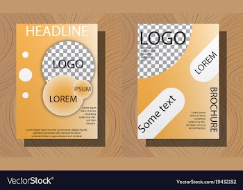 Set of white business brochure and leaflet flyer vector image