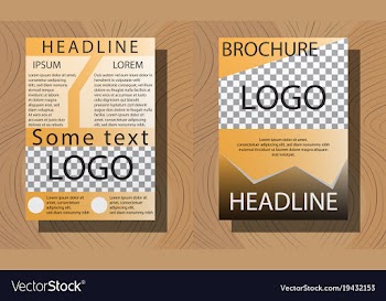Set of white business brochure and leaflet flyer vector image