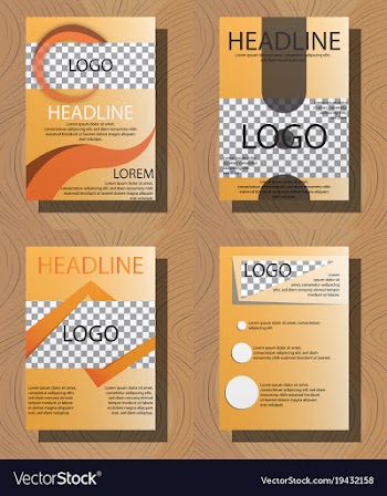 Set of white business brochure and leaflet flyer vector image