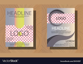 Set of white business brochure and leaflet flyer vector image