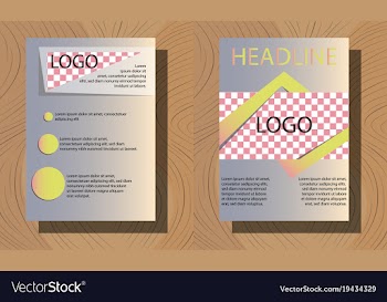 Set of white business brochure and leaflet flyer vector image