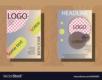Set of white business brochure and leaflet flyer vector image