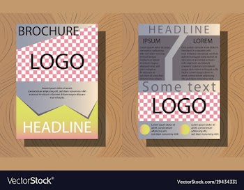 Set of white business brochure and leaflet flyer vector image