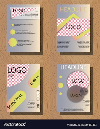 Set of white business brochure and leaflet flyer vector image