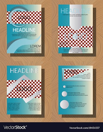 Set of white business brochure and leaflet flyer vector image
