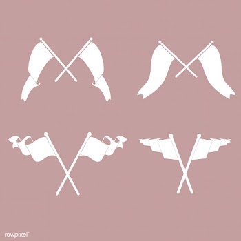 Set of white flag vectors | Free stock vector - 543193