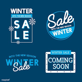 Set of winter sale badge vectors | Free stock vector - 503405