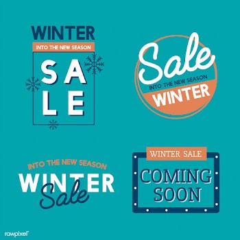 Set of winter sale badge vectors | Free stock vector - 503457