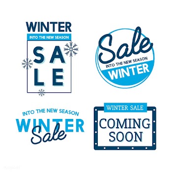 Set of winter sale badge vectors | Free stock vector - 503462