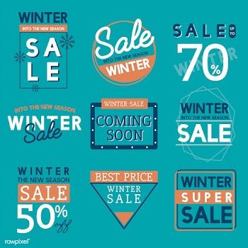 Set of winter sale badge vectors #tofix - Bg .. | Free stock vector - 503447